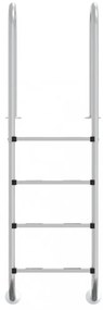 vidaXL 304-es rozsdamentes acél medencelétra 54 x 38 x 184,5 cm
