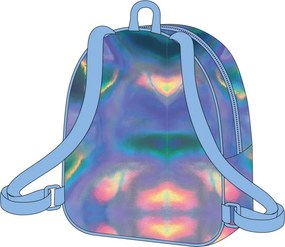 Disney Lilo és Stitch, A csillagkutya Iridiscente hologrammos hátizsák, táska 23 cm