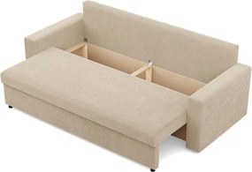 Zeus kanapéágy, kordbársony, bonell töltet, egyenes kartámasz, bézs