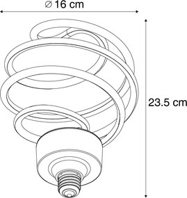 E27 LED dekorációs izzó fekete spirállal 6W 370 lm 3000K