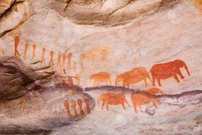 Illusztráció San Bushmen art in Cederberg, South Africa, David Clapp