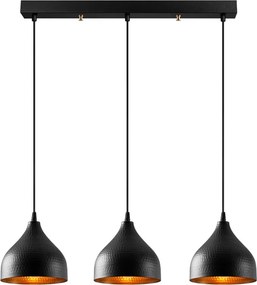 Tattoo függőlámpa, fekete-arany