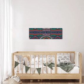 A díszítő absztrakció képe (órával) (90x30 cm)