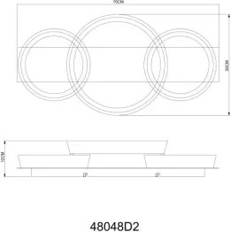 GLOBO 48048D2 SYRAKUS Modern LED Mennyezeti Lámpa IP20