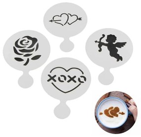 RCK Cappuccino, sütemény díszítő sablon 4 db műanyag 13042