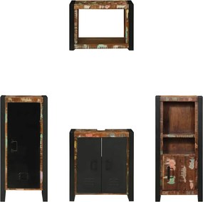 Fürdőszoba bútor szett 4 pcs Szilárd Újrahasznosított Fa