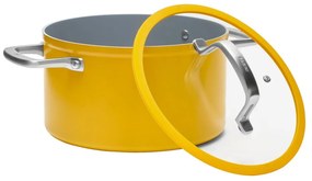 Indukciós tűzhelyhez alkalmas edény fedővel-kerámia felülettel 5,5 l Meda 3.0 – FABINI