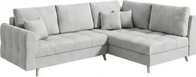 Szürke sarokkanapé (jobb oldali) Ariella – Ropez