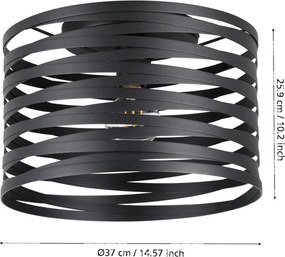 EGLO 900164 CREMELLA Ernyős Mennyezeti Lámpa Fekete E27 IP20