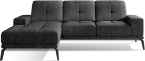 Fekete sarokkanapé (bal oldali-heverő résszel) Torrense – ELTAP