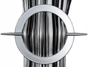 Függönyök Spagetti Függönyök 300 x 250 Függöny Zsinórok Fekete-fehér