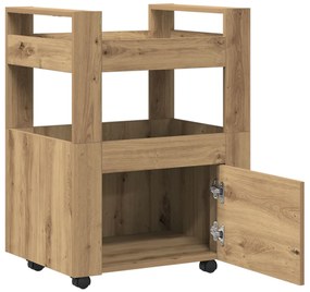 Konyhai Trolly Mesteri Tölgy 60x45x80 cm Mérnöki Fa