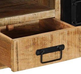 TV szekrény 100x30x35 cm tömör durva fa Mango