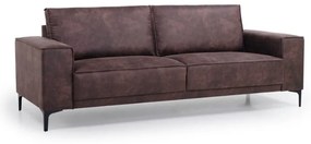 Barna bőrutánzat kanapé 224 cm Copenhagen – Scandic