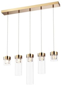 Zuma Line P0389-05E-F7AC - Kristálycsillár zsinóron GEM 5xG9/28W/230V