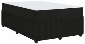 Ágykeret matraccal matracmal Fekete 120 x 190 cm Bársony