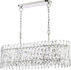 Dar Lighting glamour kristály függeszték entwine polírozott nikkel darent2338