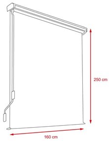 Avenberg TACOMA Függőleges napellenző - szélesség 160 cm, szürke