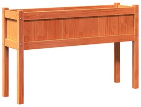 viaszbarna tömör fenyőfa kerti virágláda 110 x 31 x 70 cm
