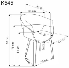 K-545 szék bézs/dió