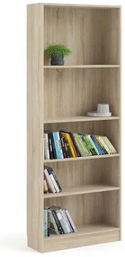 Basic könyvespolc tölgyfa dekorral, 79 x 203 cm - Tvilum