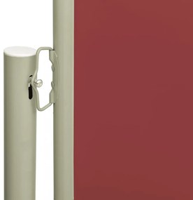 piros behúzható oldalsó terasznapellenző 160 x 600 cm
