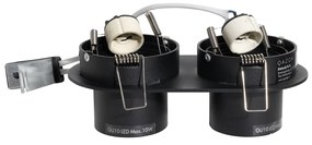 Beépíthető spotlámpa fekete GU10 50 mm 2-fényes - Installa