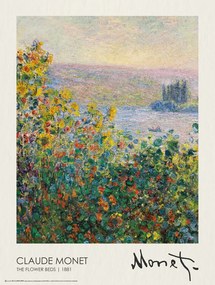 Plakát The Flower Beds (1881), Claude Monet