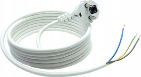 H05VV-F Csatlakozókábel Sarokdugóval 3x1,5 Fehér 5m