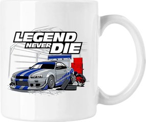 Autós bögre jdm 8 fehér 330ml