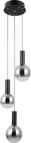 Italux modern függeszték strela matt fekete szürke itxpnd-34378-3s-bk