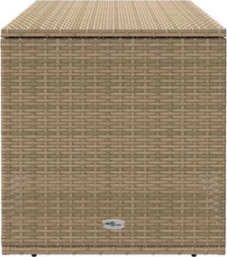 Bézs Polyrattan Kültéri Párna Doboz 100X55X55,5 Cm