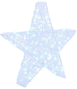 3D Csillag 50 LED-del Hideg feher 55 x 53.5 x 10 cm Akril