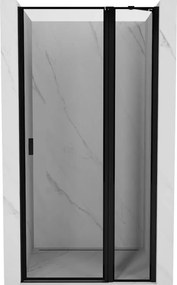 Mexen Mist 105 cm-es jobbos zuhanyajtó, fekete keret, fekete - 8A4-105-000-70-70-P