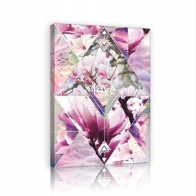 Vászonkép virágok levelek 100x75