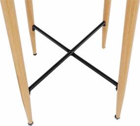 Bárasztal, fehér/tölgy, átmérő 60 cm, IMAM