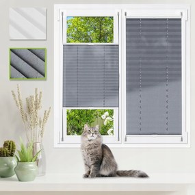 Klemmfix pliszírozott roló fúrás nélkül 45 x 120 cm Szürke Könnyű felszerelés