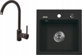 Deante Gránit mosogató Zorba csaptelep grafit
