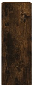 füstös tölgy színű szerelt fa cipőszekrény 80 x 21 x 57 cm