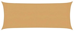 homokszínű négyszögletű HDPE napvitorla 160 g/m² 2x4,5 m