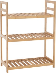 3 polcos polcállvány, természetes bambusz, FIORE TYP 1