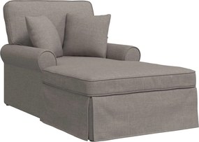 vidaXL Fotel Loungba Szoknyával párnával 3 pcs Tópszínű szövet