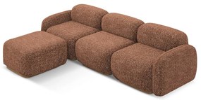 Narancssárga-barna moduláris sarokkanapé (variálható sarok) Ailani – Makamii