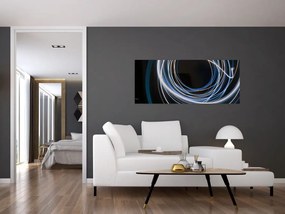 Kék vonalak képe (120x50 cm)