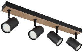 Globo 57911-4BW - Spotlámpa ROBBY 4xGU10/35W/230V fekete/barna