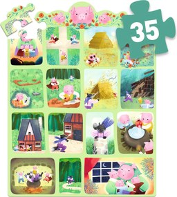 Mese puzzle - A három kismalac, 35 db-os - The Three Little Pigs