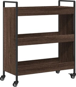 vidaXL barna tölgy színű szerelt fa zsúrkocsi 70 x 30 x 82 cm