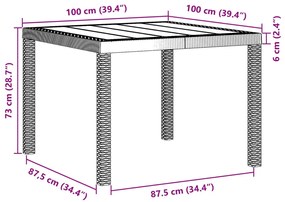 5 Részes Kerti Étkező Szett Párnákkal Fehér Poly Rattan