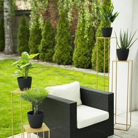 Virágállvány 130x24 cm arany színben