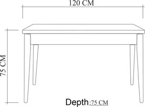 Costa étkezőasztal, 120 cm – TR869VEL5233